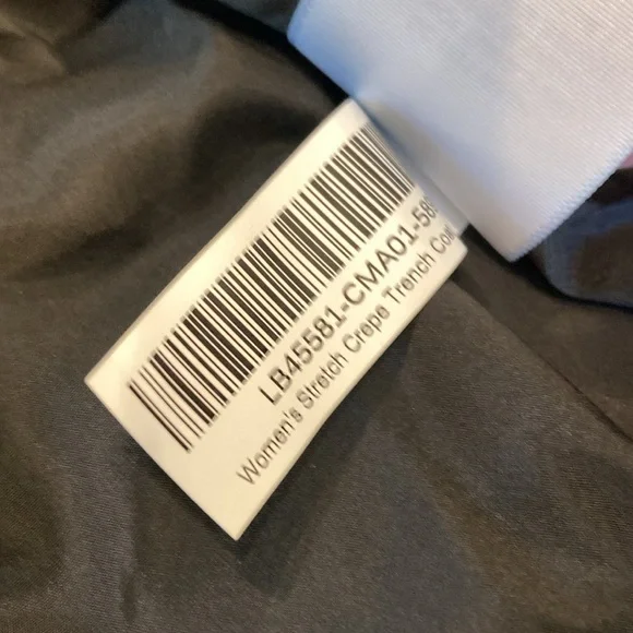 Quince Stretch Crepe Classic Timeless Belted Trench Coat Navy Small - Picture 10 of 10